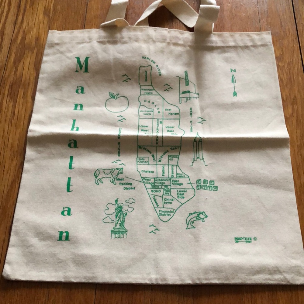 NEW Manhattan Maptote Reusable Grocery Tote
